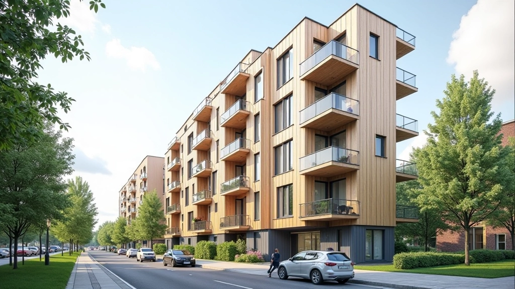 Wohnblock mit mehreren Balkonen, Mehrfamilienhaus in Bonn, gemischtes Wohnquartier